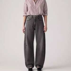 Levi's Women's Charcoal Barrel Cinch Jeans